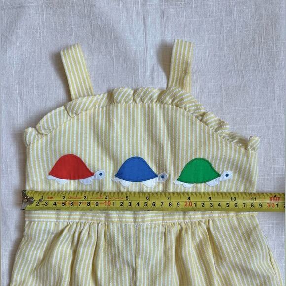 Vintage Fischel by Johnston‎ Romper Yellow Turtles size 4 - Picture 13 of 15